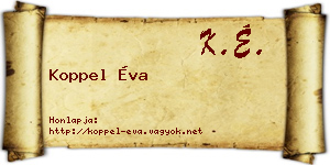 Koppel Éva névjegykártya