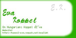 eva koppel business card